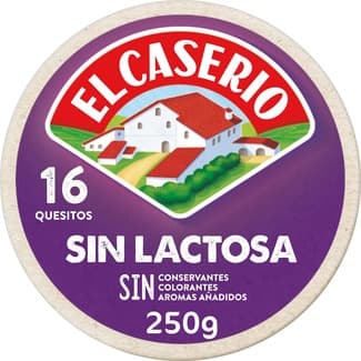 Queso fundido en porciones sin lactosa 16 quesitos caja 250 g - El Caserio