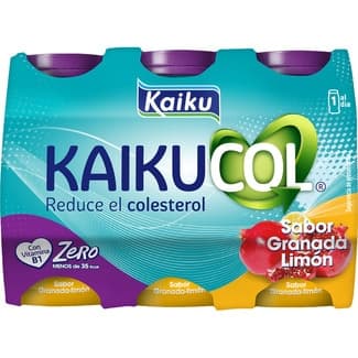 Kaikucol sabor granada y limón 0% azúcar añadido sin lactosa pack 6 unidades 65 ml - Kaiku
