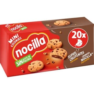 Mini cookies rellenas de Nocilla sin aceite de palma 6 bolsitas individuales paquete 160 g - Nocilla