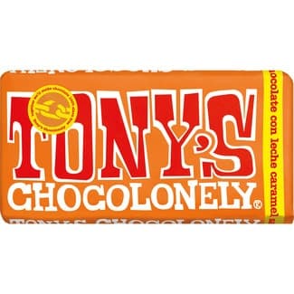Chocolate con leche, caramelo y sal de mar tableta 180 g - Tony's Chocolonely