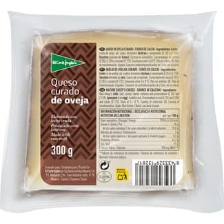 Queso curado de oveja elaborado con leche cruda cuña 300 g - El Corte Ingles