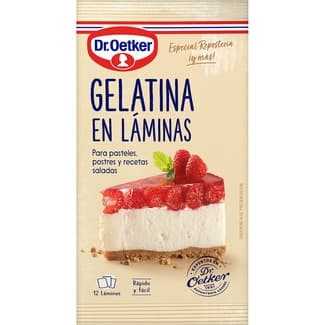 Gelatina en láminas 12 unidades sobre 20 g - Dr.oetker