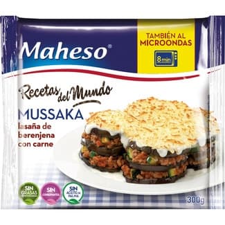 Mussaka lasaña de berenjena estuche 300 g - Maheso