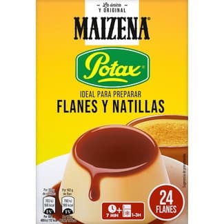 Potax preparado para flan o natillas para 24 flanes estuche 195 g - Maizena