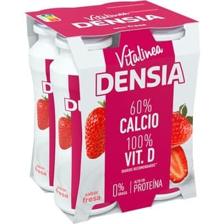 Sabor fresa desnatado 0% m.g. con calcio sin gluten pack 4 unidades 100 g - Danone Densia