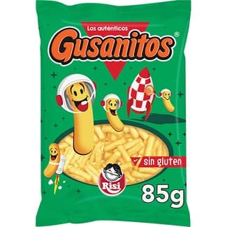 Gusanitos snacks de maíz Sin Gluten bolsa 85 g - Risi