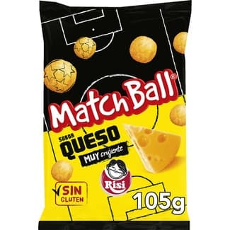 Matchball aperitivos de maíz sabor a queso Sin Gluten 100% aceite de girasol bolsa 105 g - Risi