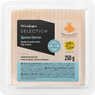 Queso tierno mezcla madurado graso elaborado con leche pasteurizada precortado cuña 250 g - El Corte Ingles Selection