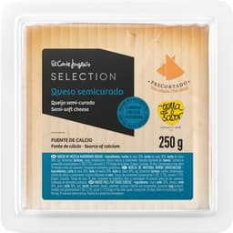 Queso semicurado mezcla madurado graso elaborado con leche pasteurizada precortado cuña 250 g - El Corte Ingles Selection
