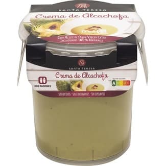Crema de alcachofa con AOVE 2 raciones vaso 400 ml sin gluten sin lactosa - Santa Teresa