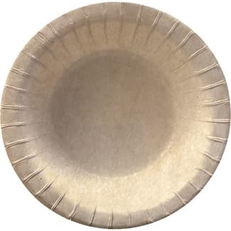 Bol cartón antigrasa compostable 19 cm paquete 10 unidades - Kraft