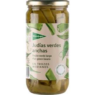 Judías verdes anchas extra cortadas en trozos medianos frasco 360 g neto escurrido - El Corte Ingles