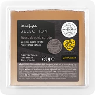 Queso castellano curado puro de oveja madurado graso elaborado con leche cruda cuña 750 g - El Corte Ingles Selection