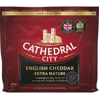 Queso inglés cheddar curado extra maduro envase 200 g 14 meses de maduración - Cathedral City