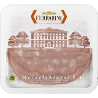 Mortadela italiana en lonchas IGP Bolonia envase 120 g sin gluten sin lactosa - Ferrarini