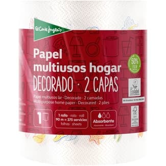 Papel de cocina multiusos decorado 2 capas envase 1 rollo - El Corte Ingles