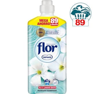 Suavizante concentrado Nenuco hipoalergénico botella 78 dosis + 11 dosis gratis - Flor