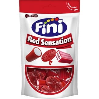 Red Sensation regalices rojos surtidos bolsa 165 g - Fini