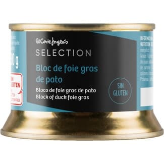 Bloc de foie gras de pato sin gluten lata 130 g - El Corte Ingles Selection