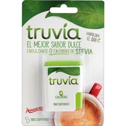 Endulzante 0 calorías de la hoja de Stevia 100  comprimidos envase 5 g - Truvia