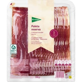 Paleta serrana Reserva en lonchas finas envase 200 g curación minima 7 meses - El Corte Ingles