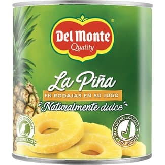 Piña en rodajas en jugo lata 510 g neto escurrido - Del Monte