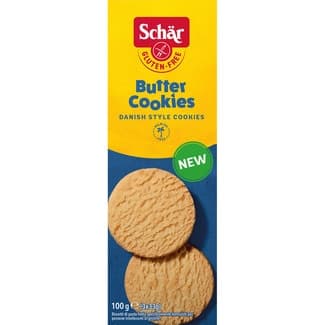 Galletas de mantequilla estilo danesas sin gluten y sin aceite de palma envase 100 g 3x33g - Schar
