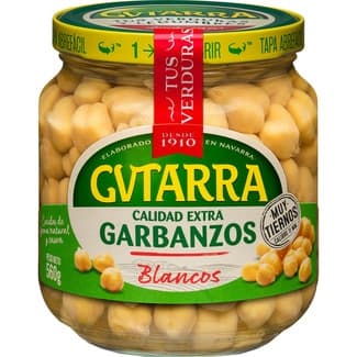 Garbanzos cocidos frasco 400 g neto escurrido - Gvtarra