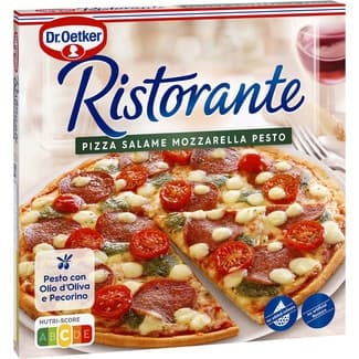 Pizza con salami mozzarella y pesto estuche 360 g - Dr.oetker Ristorante