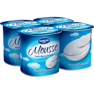 Mousse cremoso natural azucarado pack 4 unidades 65 g - Danone