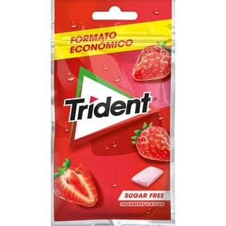 Chicles de fresa en grageas sin azúcar bolsa 31 unidades aprox. - Trident