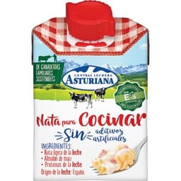 Nata líquida para cocinar 18% materia grasa botella 200 ml - Asturiana