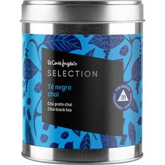 Té negro chai con especias lata 20 bolsitas pirámides - El Corte Ingles Selection