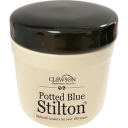Blue Stilton queso de pasta azul de leche de vaca DOP Reino Unido cerámica tarro 100 g - Long Clawson
