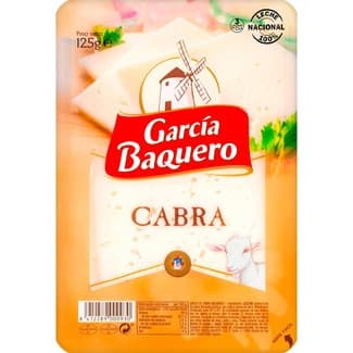 Queso de cabra madurado elaborado con leche pasteurizada en lonchas envase 125 g - Garcia Baquero