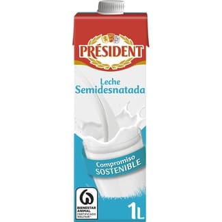 Leche semidesnatada brik 1 l - President