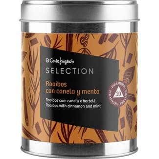 Infusión de rooibos con canela y menta lata 20 bolsitas pirámides - El Corte Ingles Selection