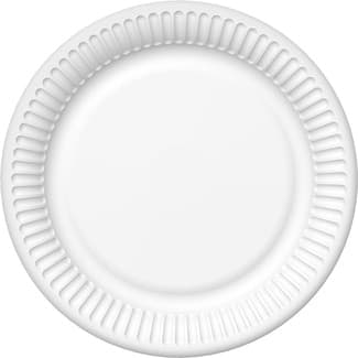 Plato compostables libre de plástico blanco 23 cm paquete 10 unidades - Gabbiano