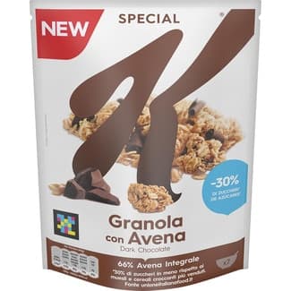 Cereales de desayuno en granola con avena 66% integral y chocolate negro envase 320 g - Kellogg's Special K