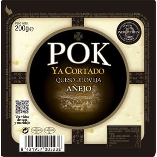Queso añejo de oveja elaborado con leche cruda ya cortado cuña 200 g - Pok