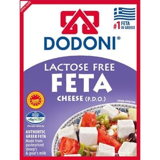 Queso griego feta mezcla elaborado con leche pasteurizada sin lactosa DOP envase 150 g - Dodoni