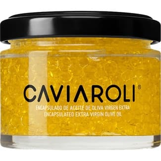 Aderezo de aceite de oliva virgen extra arbequina encápsulado tarro 50 g - Caviaroli