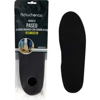 Plantillas Paseo algodón orgánico con carbón activo suave - flexible talla 42/43/44 bolsa 1 unidad - Achuchonas