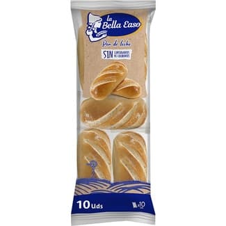 Pan de leche 10 unidades bolsa 350 g - La Bella Easo