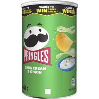 Aperitivo frito de patata sabor Sour Cream & Onion lata 70 g - Pringles