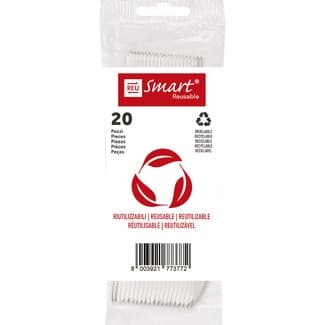 Cuchara transparente reutilizable paquete 20 unidades - Gabbiano