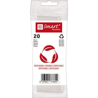 Cuchillo transparente reutilizable paquete 20 unidades - Gabbiano