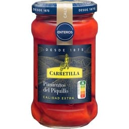 Pimientos del piquillo enteros frasco 225 g neto escurrido - Carretilla