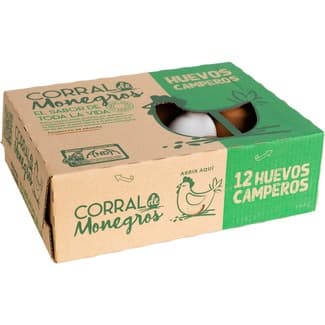 Huevos camperos clase M-L estuche 12 unidades - Corral De Monegros