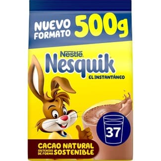 Cacao instantáneo sin gluten bolsa 500 g - Nestle Nesquik